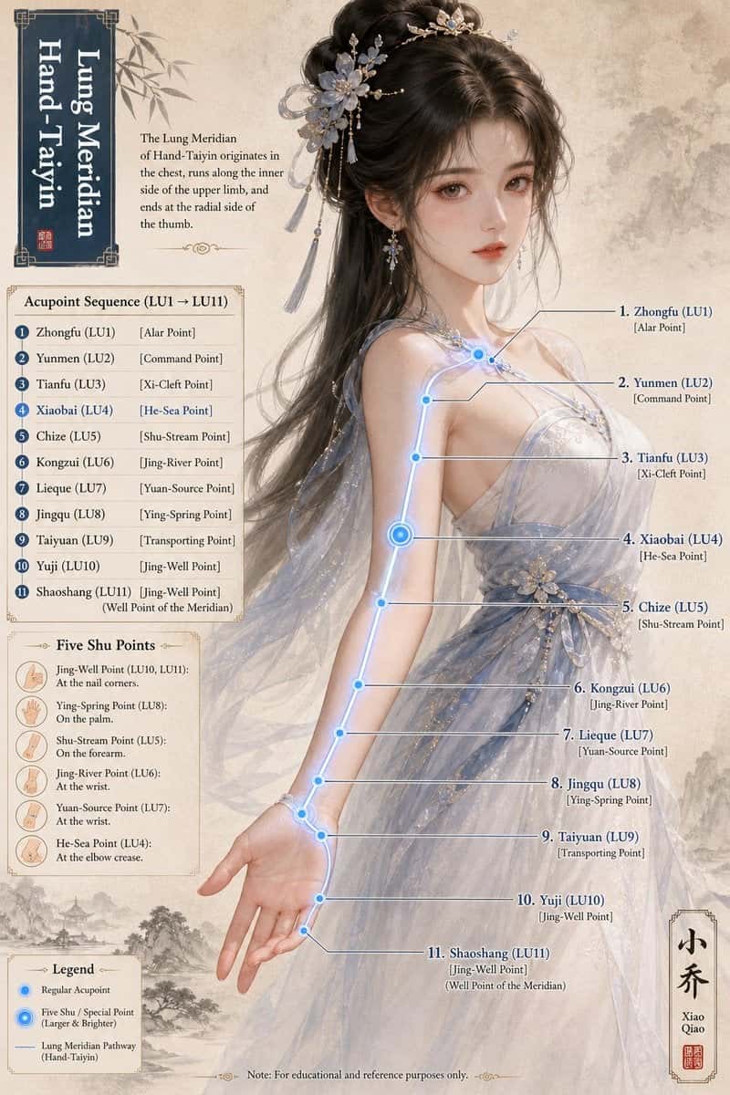 Acupoint Meridian Infographic Template