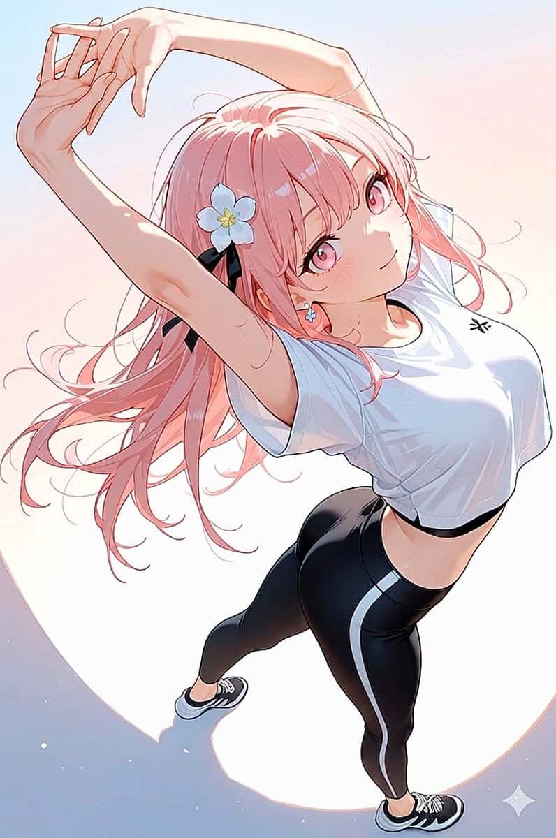 AI Anime Girl Weekend Stretch Prompt
