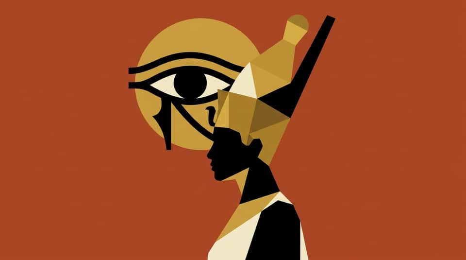 Ancient Egyptian Priestess Flat Vector Art
