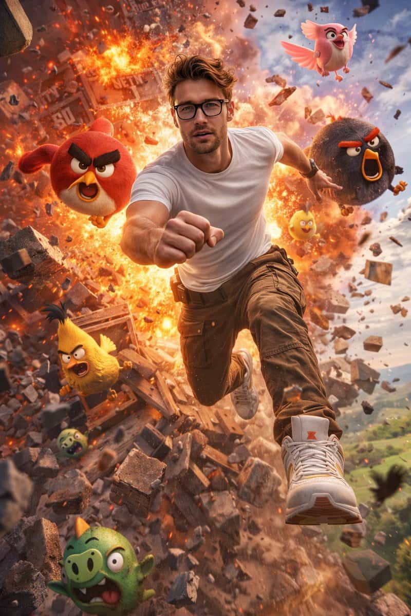 Angry Birds Escape AI Art Prompt