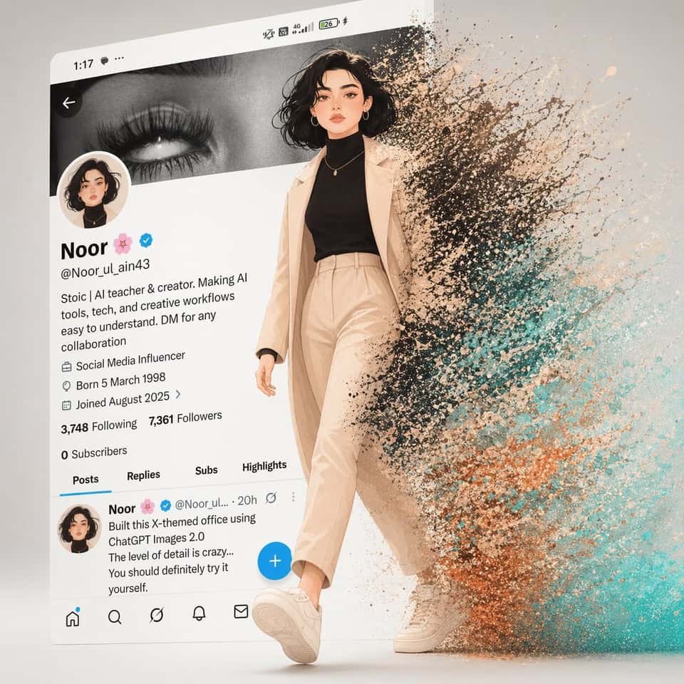 Animated Girl Exits Twitter Profile
