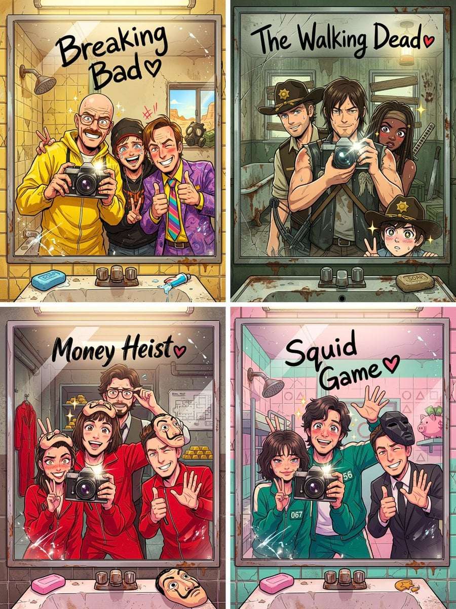 Anime Character Bathroom Selfie Prompt