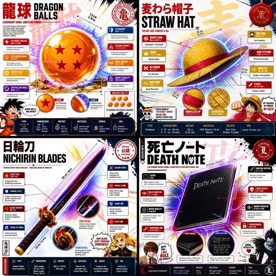 Anime Infographic Poster Template