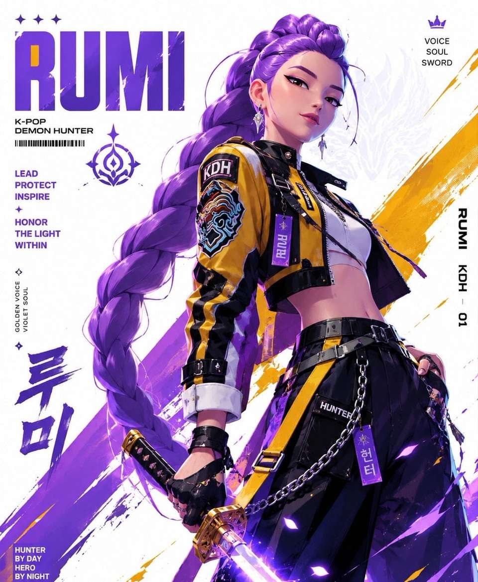 Anime Rumi Kpop Demon Hunter Poster