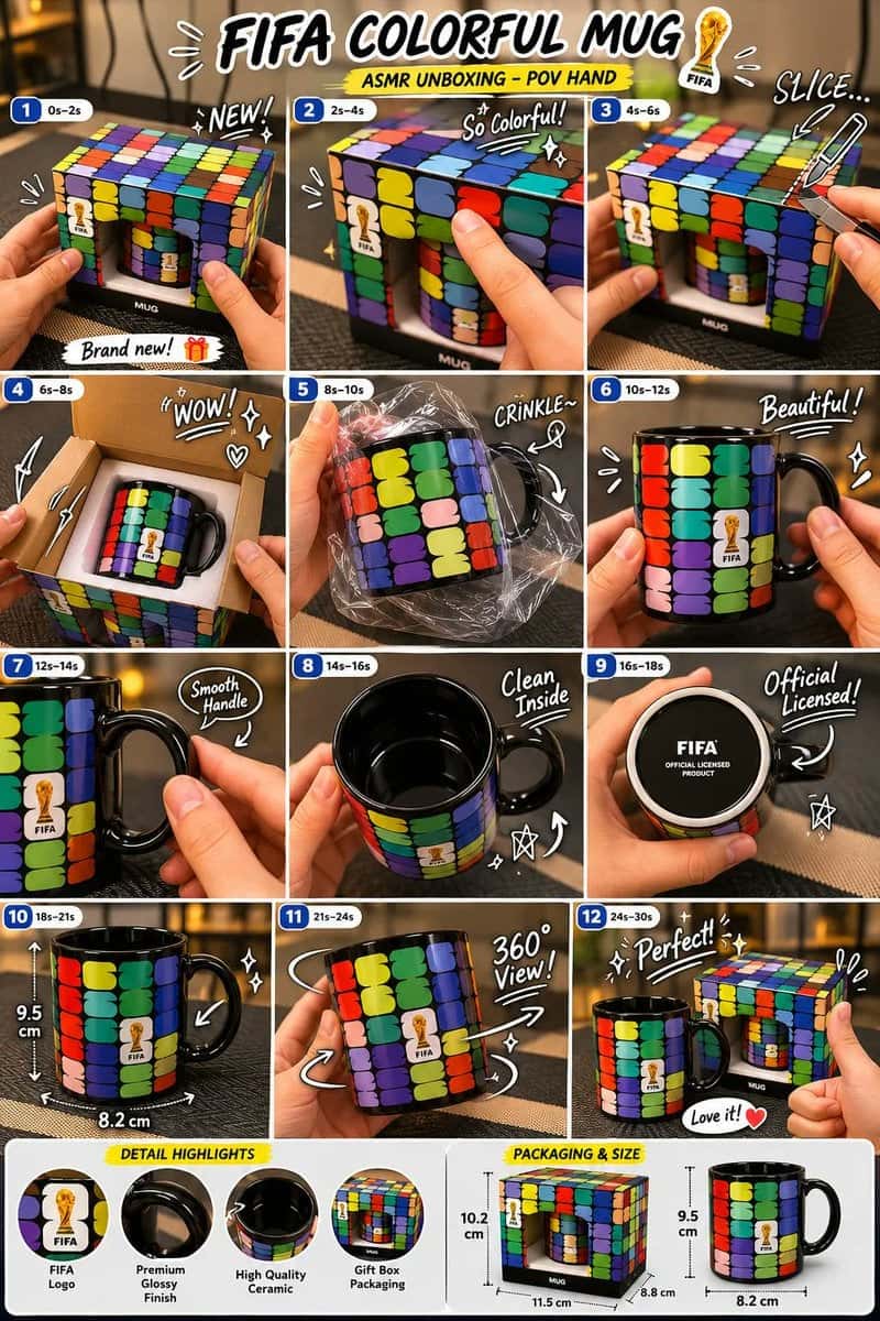 ASMR Unboxing FIFA Mug Product Template