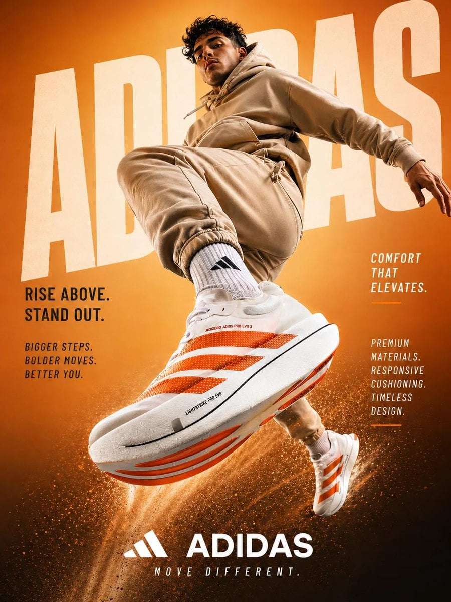 Athletic Model Sportswear Ad Template