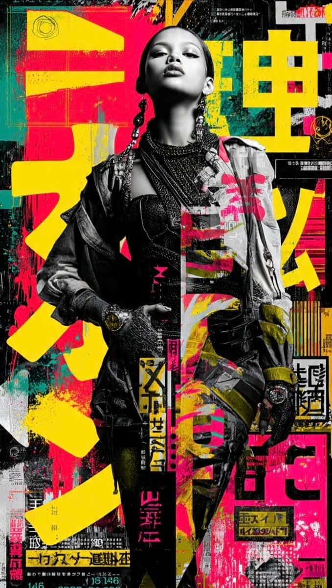 Avant-Garde Fashion Collage Cyberpunk Streetwear