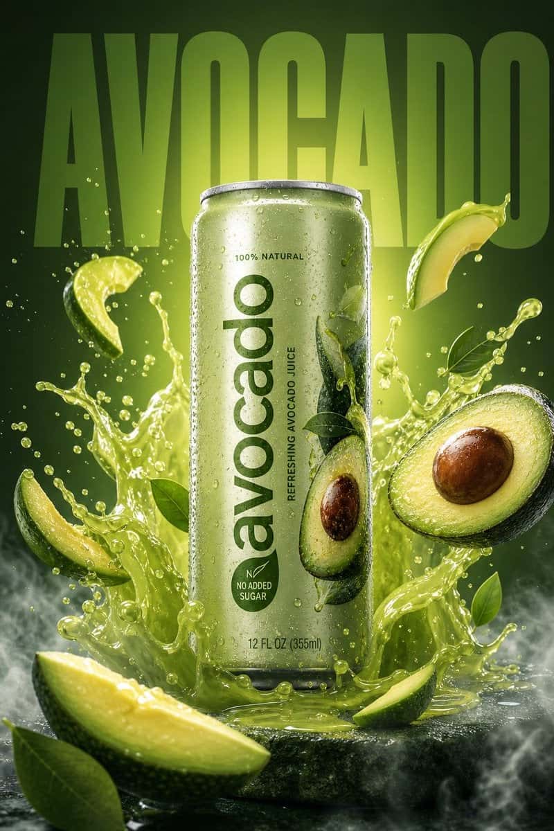 Avocado Drink Product Ad Template