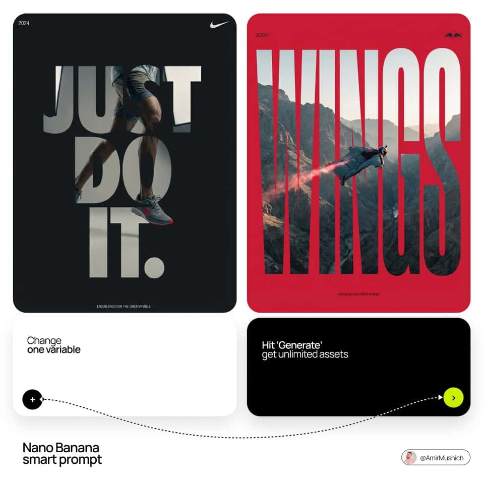 Bold Typographic Window AI Image