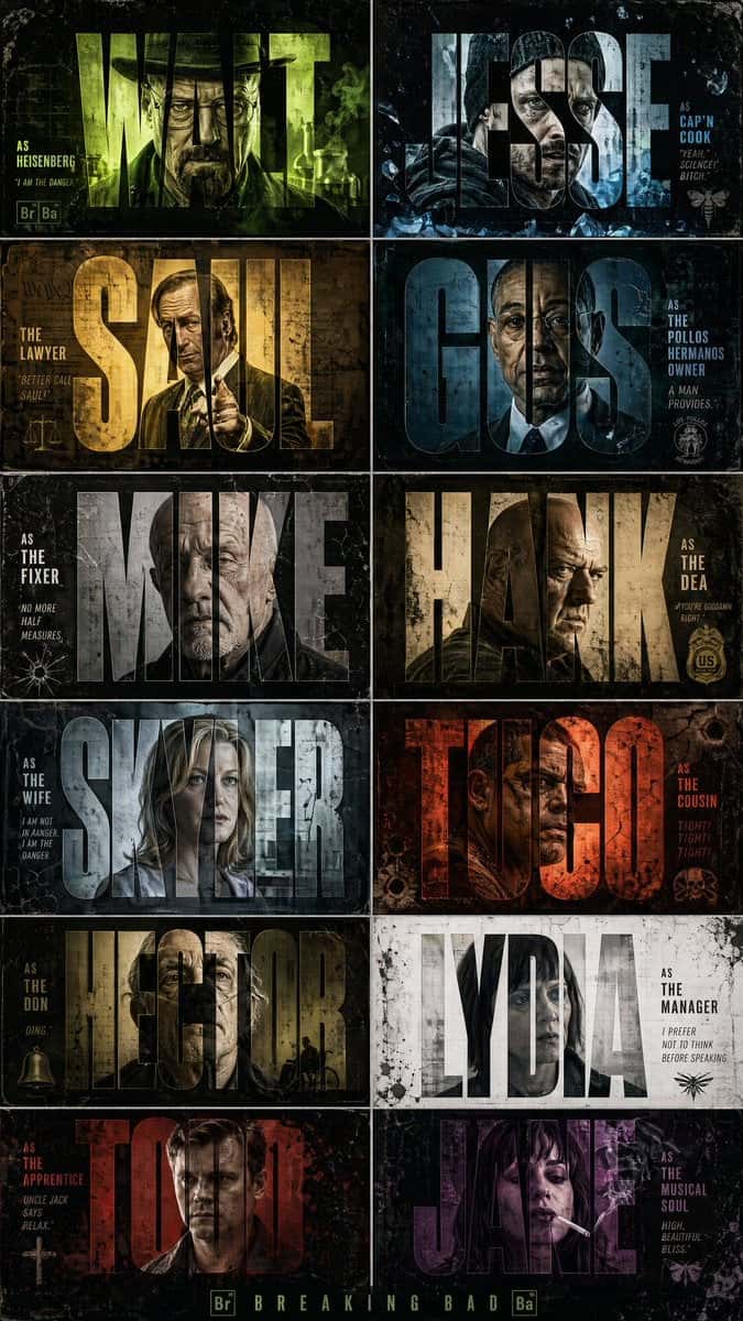 Breaking Bad Style Character Poster Template