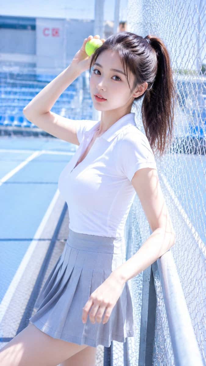CCD Style Tennis Girl Photo Template
