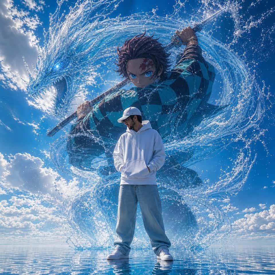 Cinematic Anime Fantasy Water Warrior Portrait