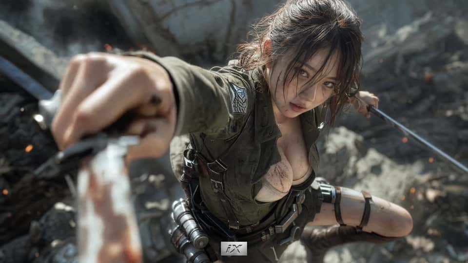 Cinematic Anime Girl Warrior Prompt