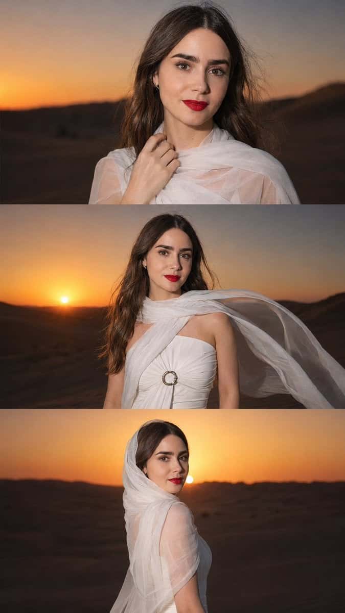 Cinematic Desert Fashion Portrait Template