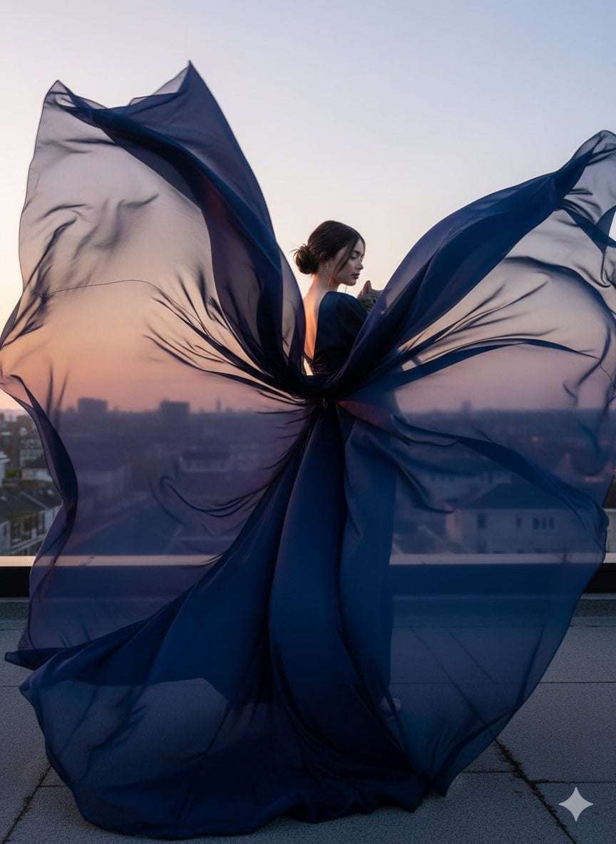Cinematic Fabric Motion Fashion Shot