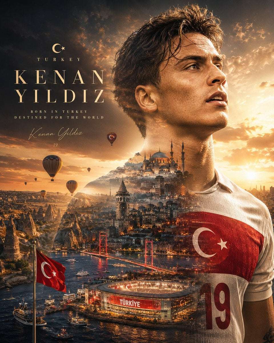Cinematic Football Icon Double Exposure Poster