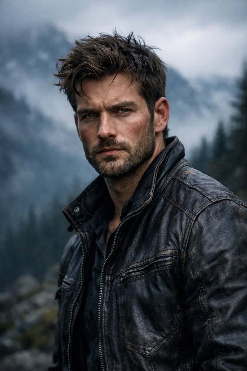 Cinematic Male Portrait Rugged Adventure