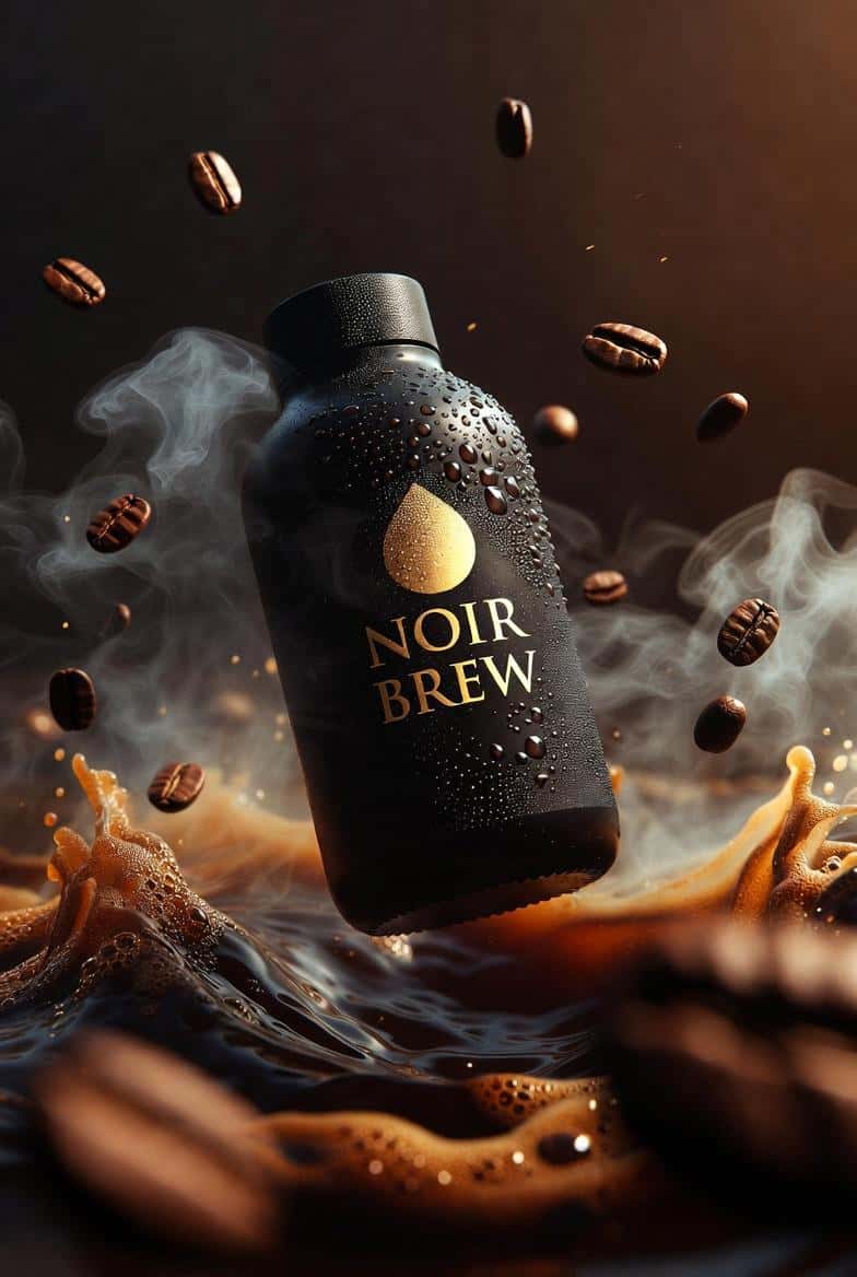 Cinematic Noir Brew Coffee Bottle