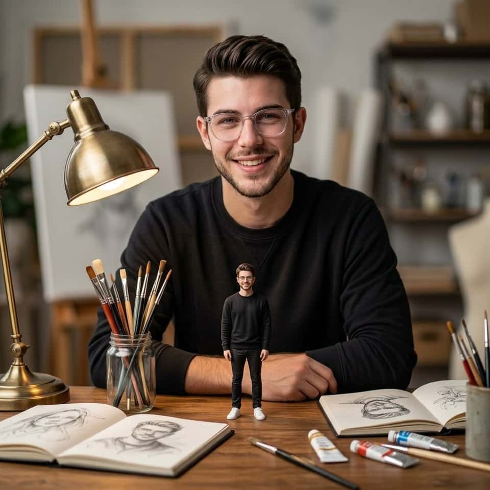 Cinematic Portrait Miniature Scale Illusion