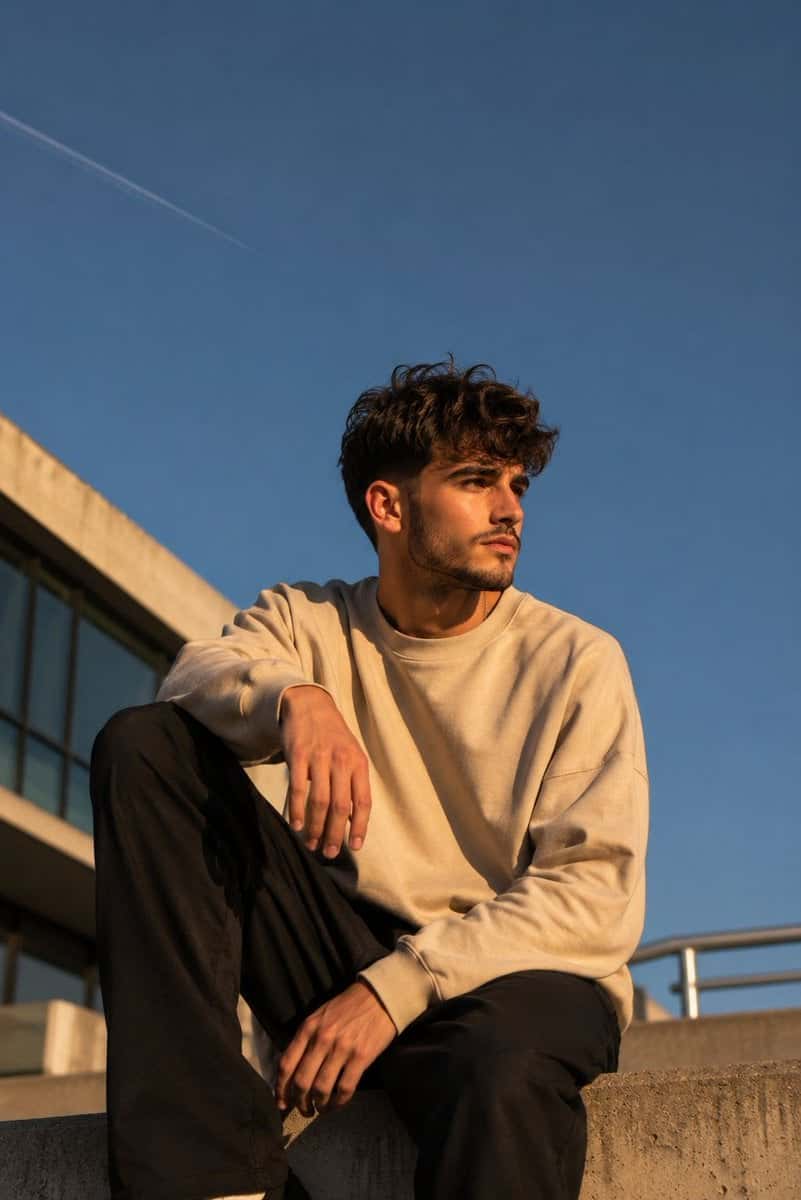 Cinematic Rooftop Portrait Golden Hour Style