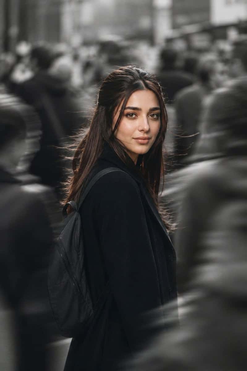 Cinematic Street Portrait Woman Fashion Editorial