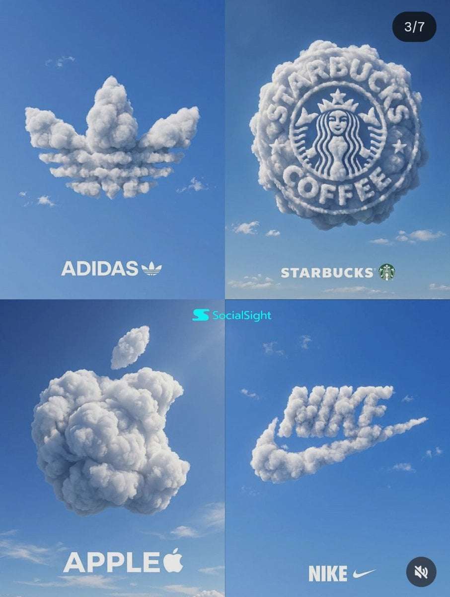 Cloud Logo Grid Poster Template
