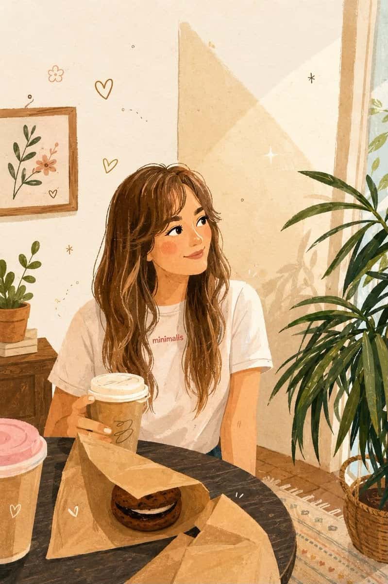 Cozy Cafe Storybook Illustration Template
