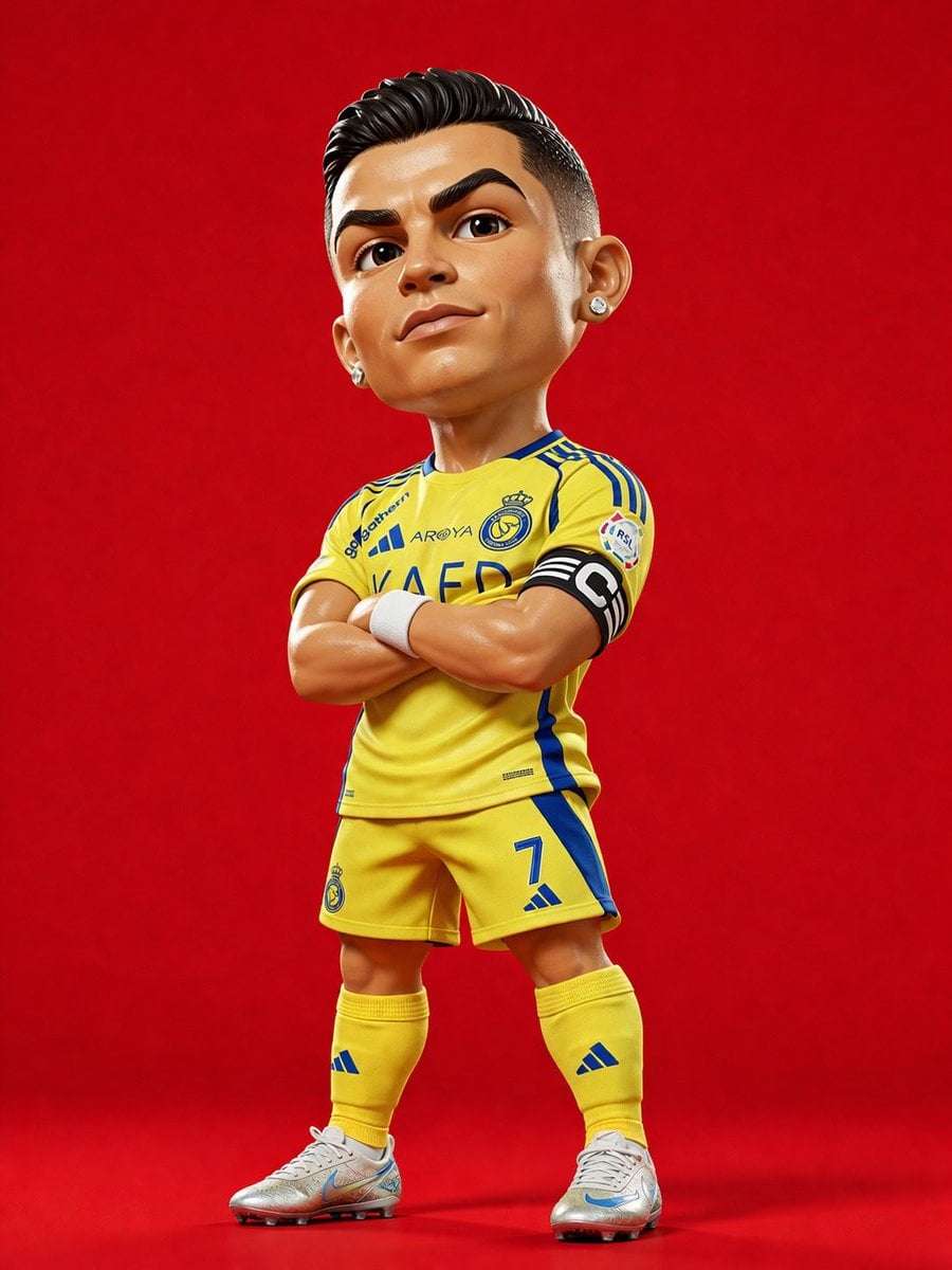 Cristiano Ronaldo Chibi 3D Render