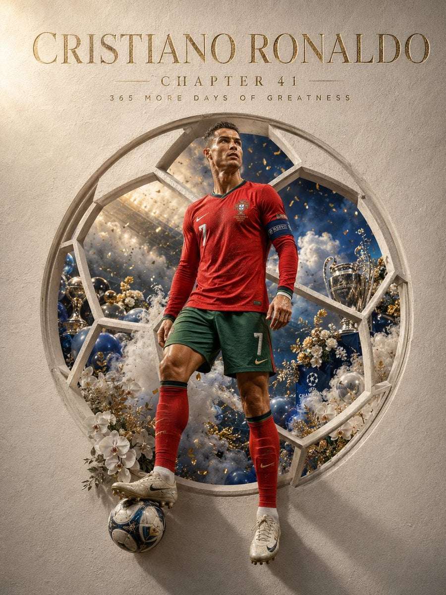 Cristiano Ronaldo Luxury Poster AI Art