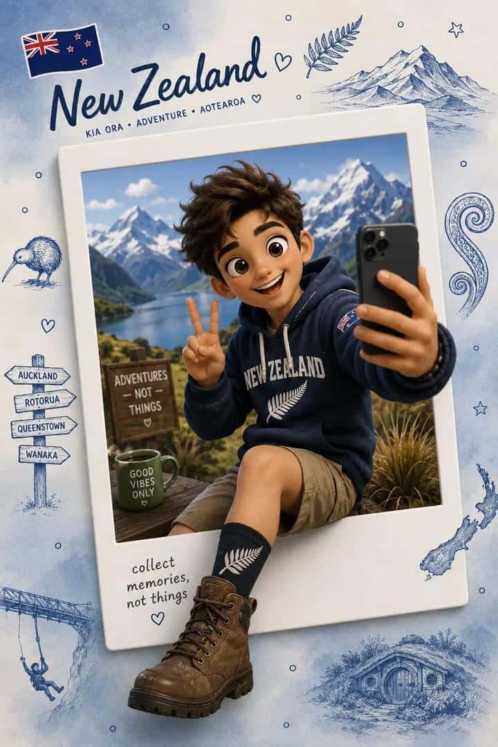 Cute 3D Travel Poster Prompt