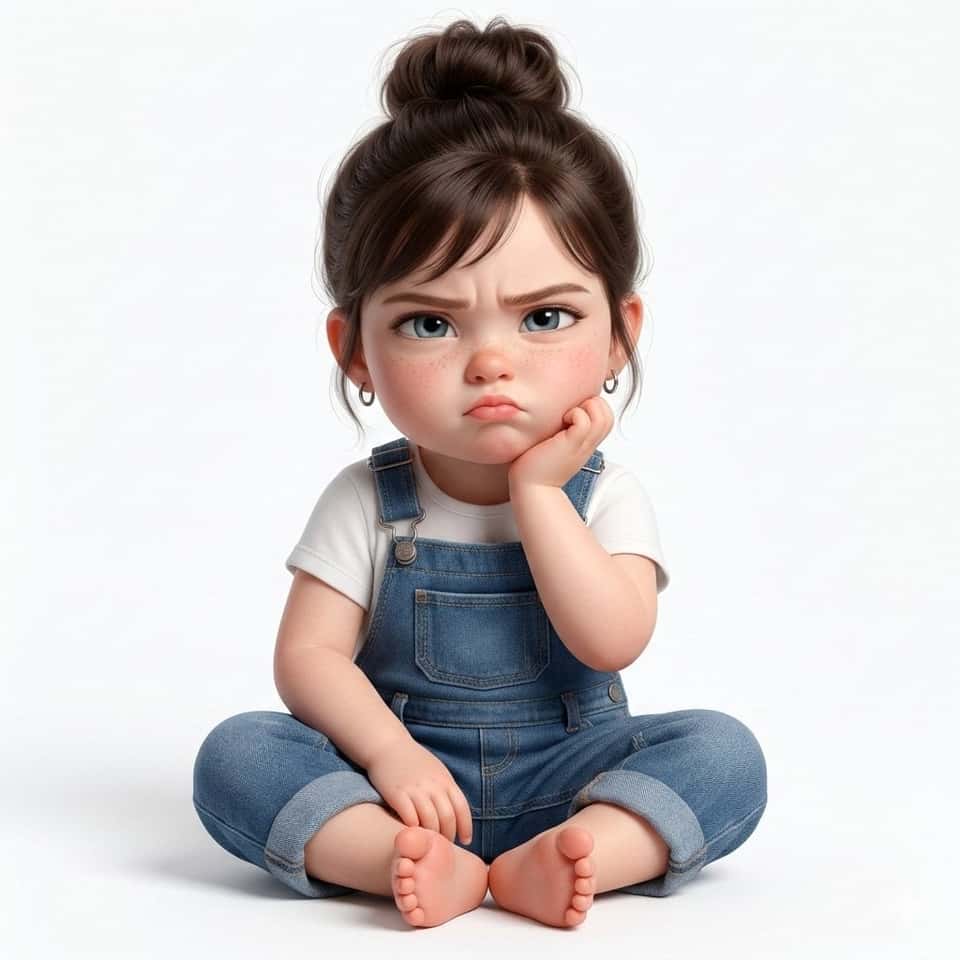 Cute Toddler Girl 3D Render Prompt