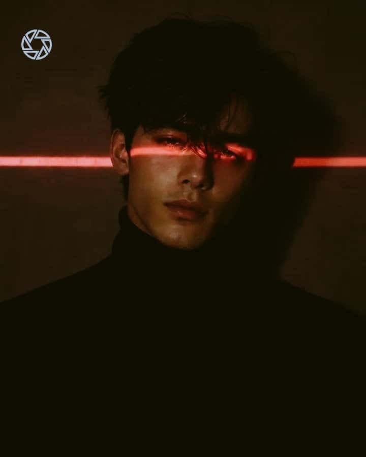 Cyberpunk Laser Portrait Template