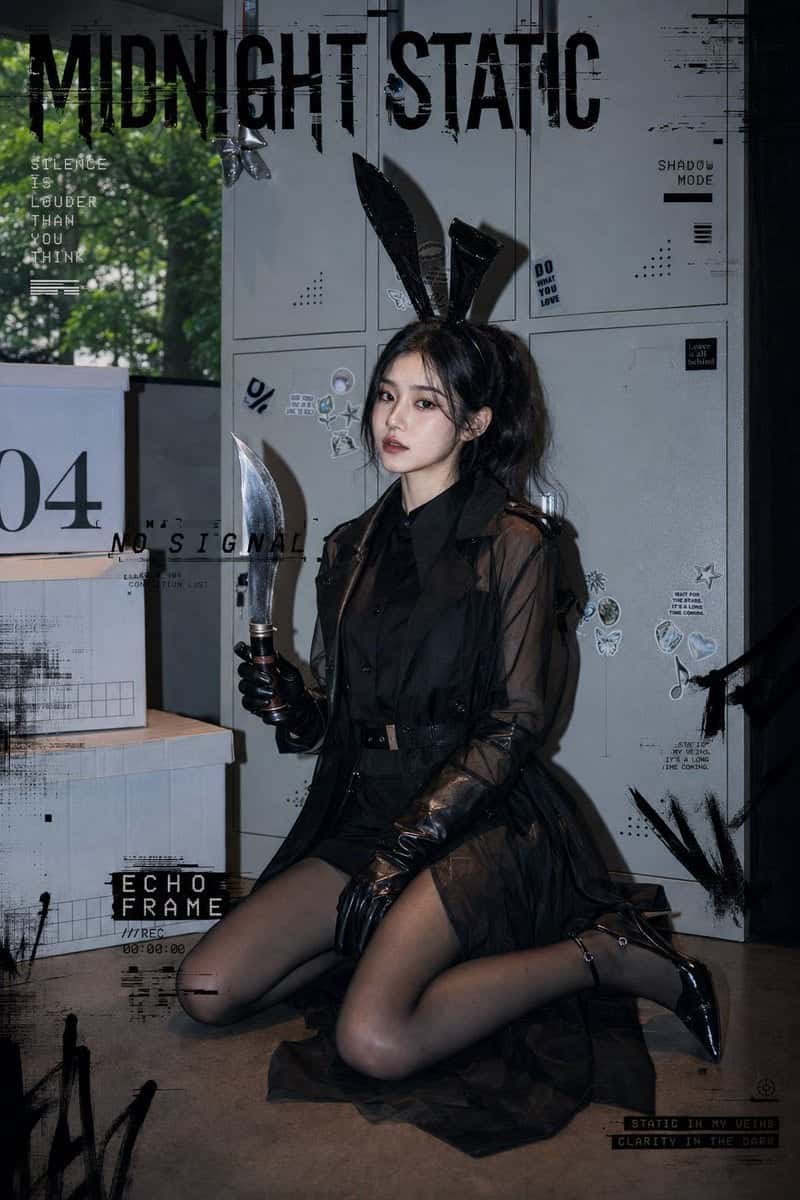 Dark Academia Fashion Portrait Template