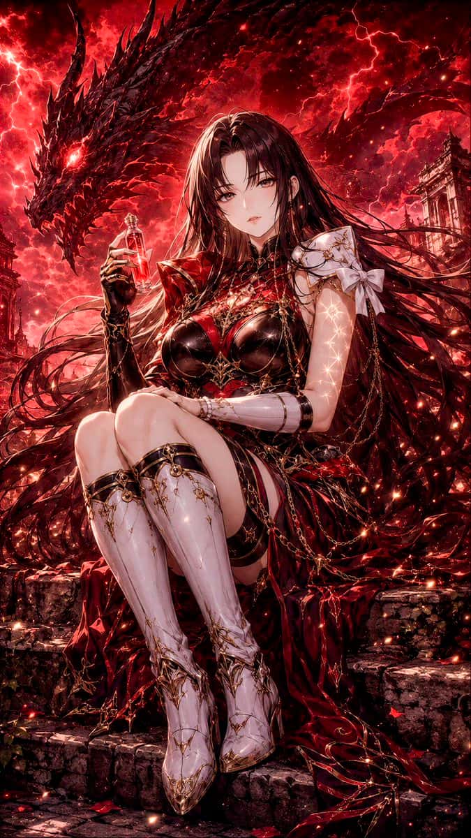 Dark Fantasy Anime RPG Key Visual