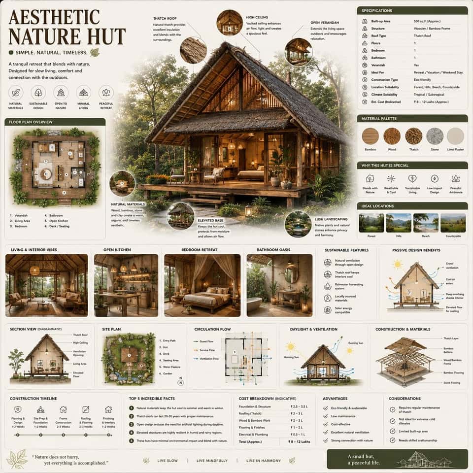 Eco Architecture Hut Infographic Template