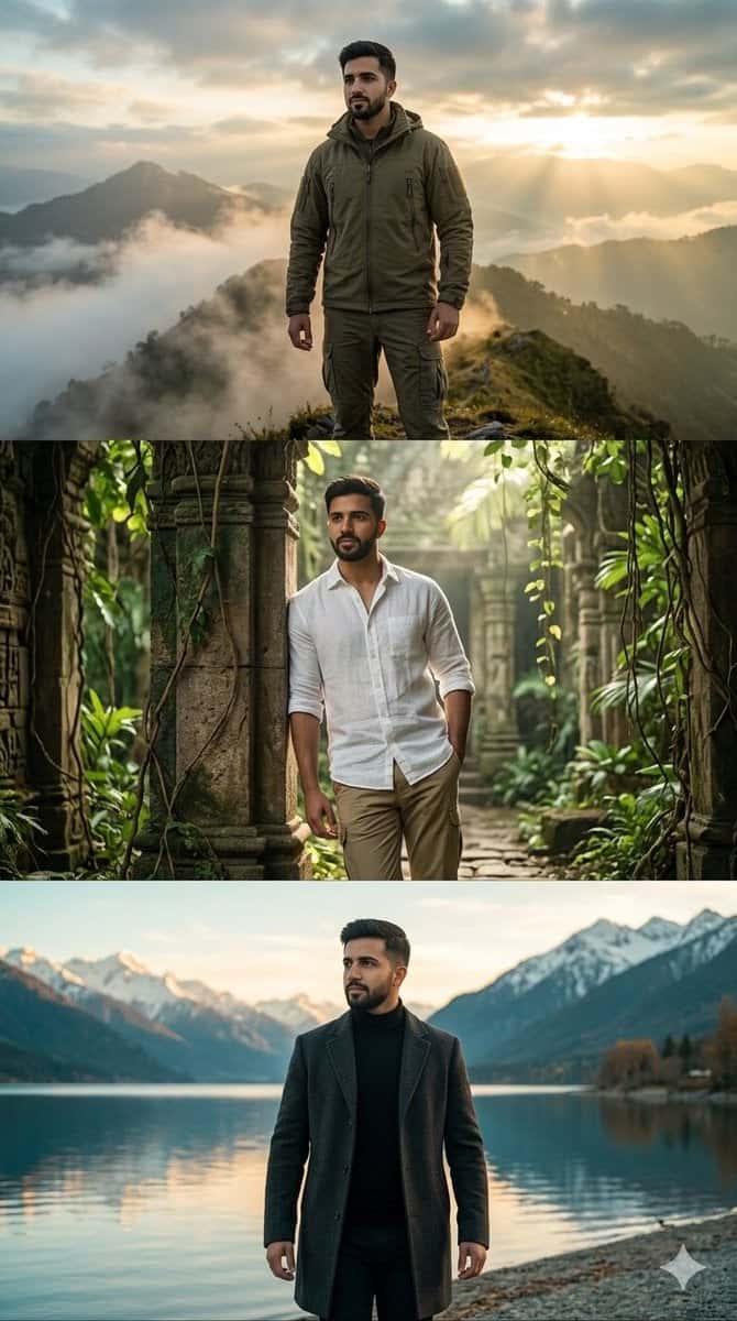 Editorial Fashion Man Cinematic Collage