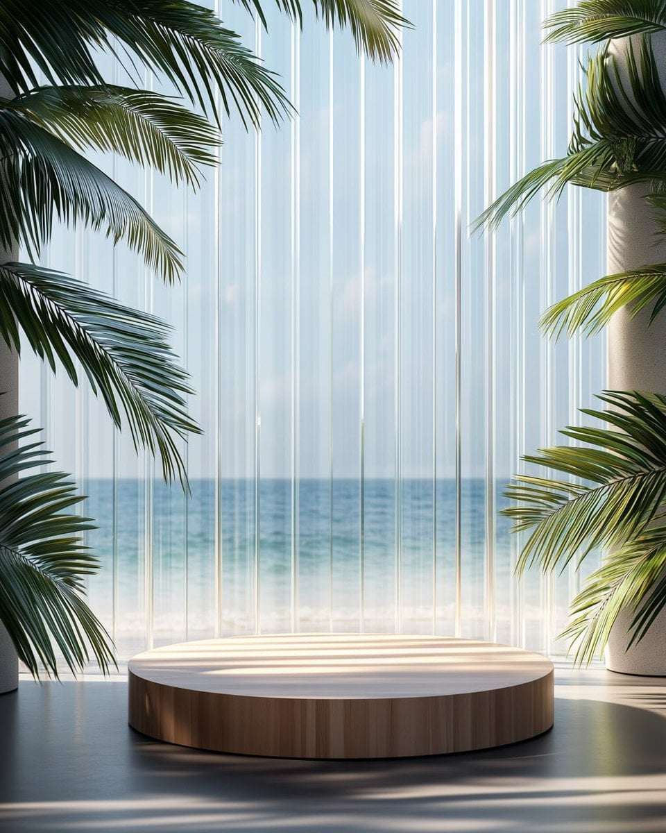 Elegant Wooden Podium Product Mockup