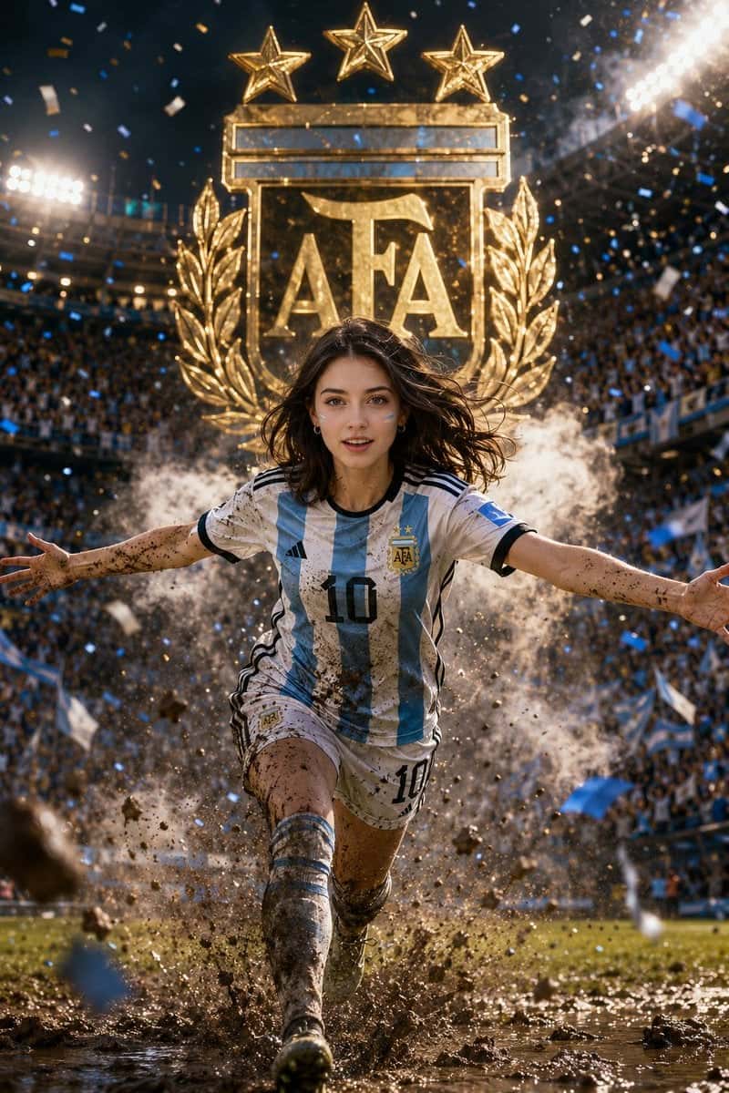 Epic Argentina Football Fan Poster