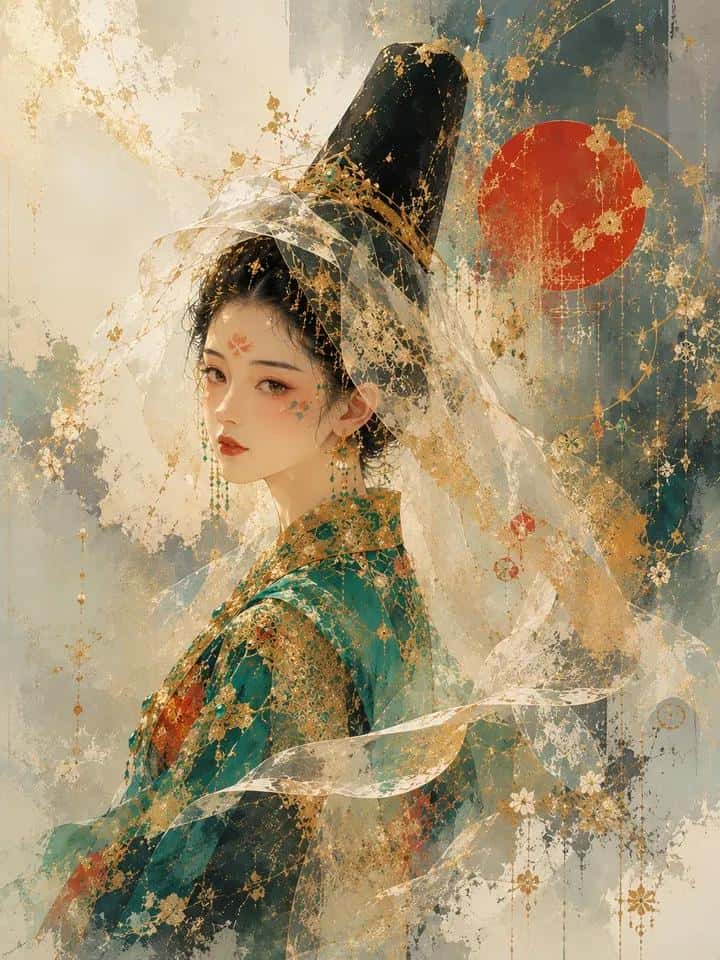 Ethereal Princess Hanbok Fantasy Portrait