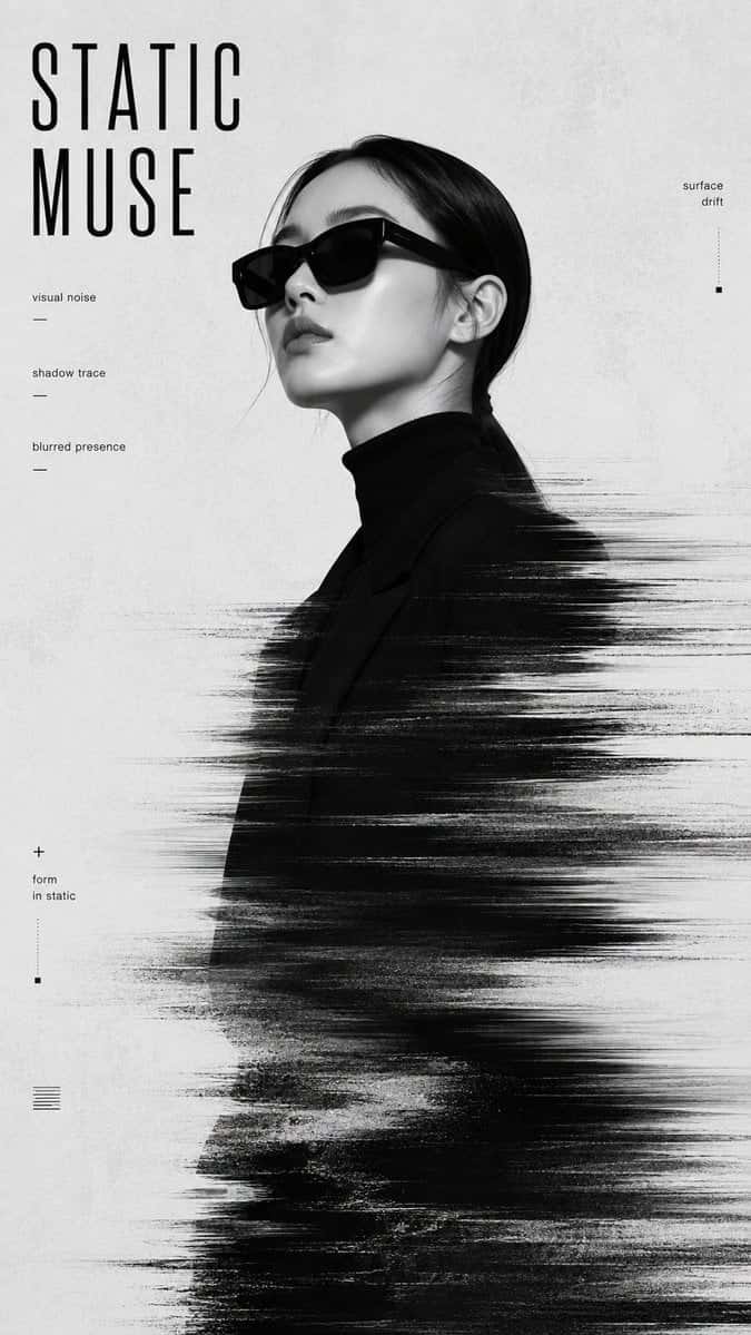 Experimental Identity Portrait Poster Template