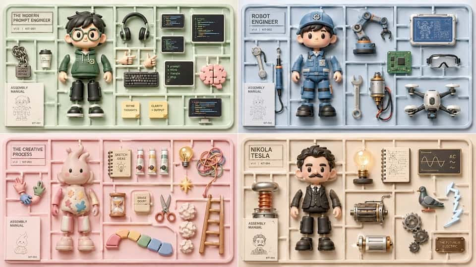 Exploded Toy Kit AI Prompt Template