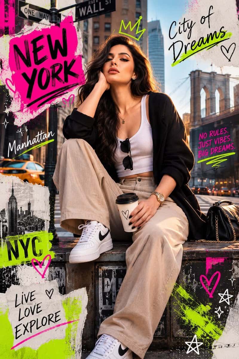 Fashion Collage AI Image Prompt Template