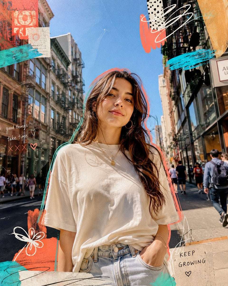 Fashion Editorial AI Portrait Collage