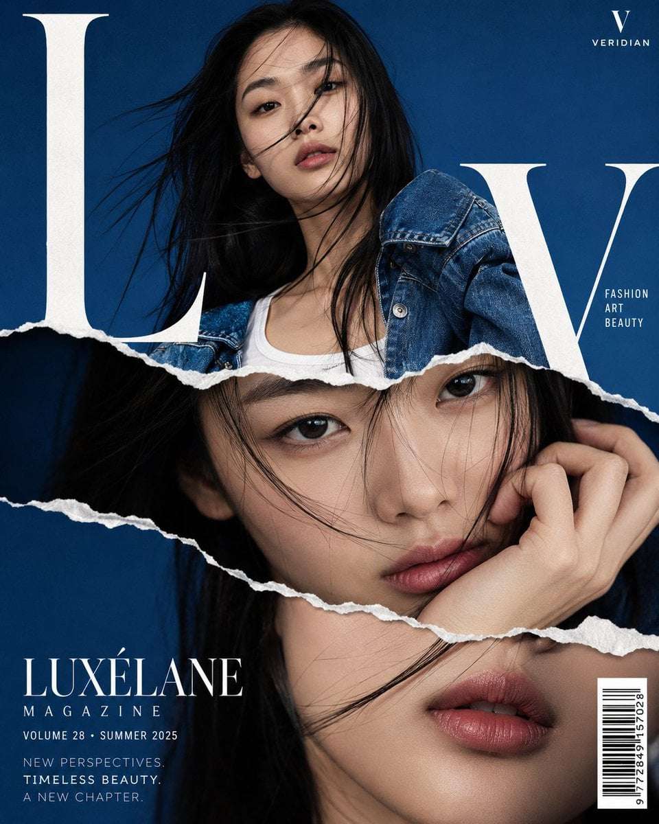 Fashion Magazine Cover Collage Template