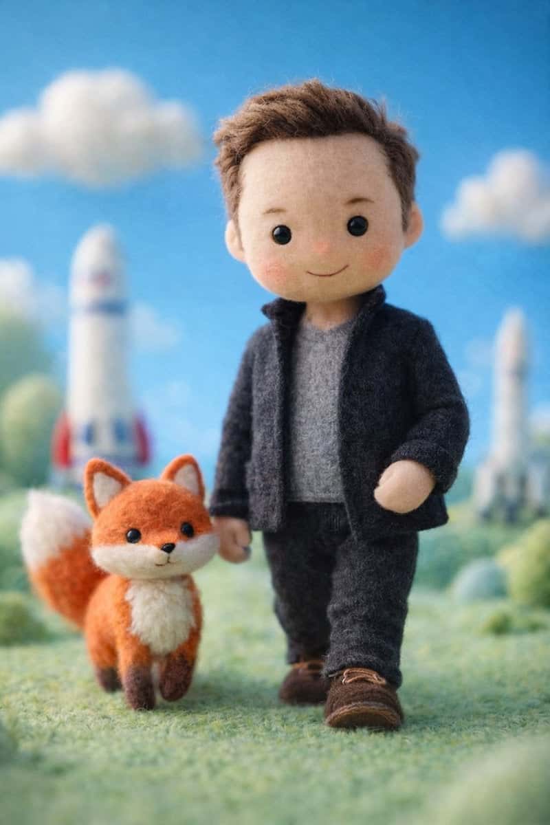 Felt Celebrity Doll Stop Motion Art