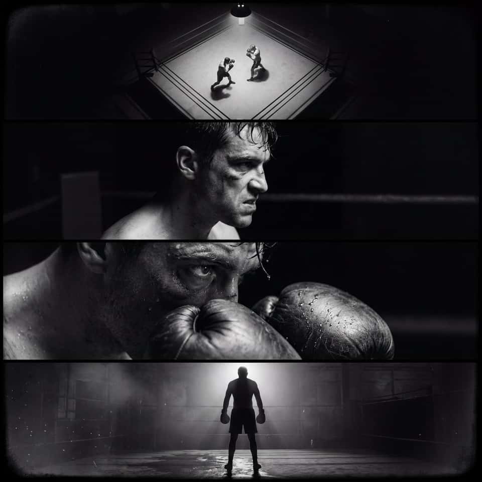 Film Noir Boxer Fight Panels