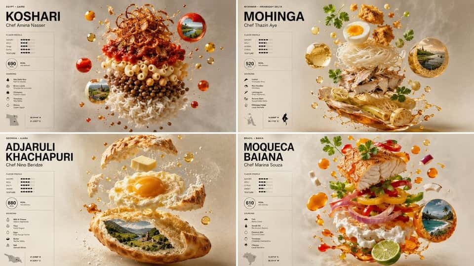 Fine Art Food Menu Poster Template