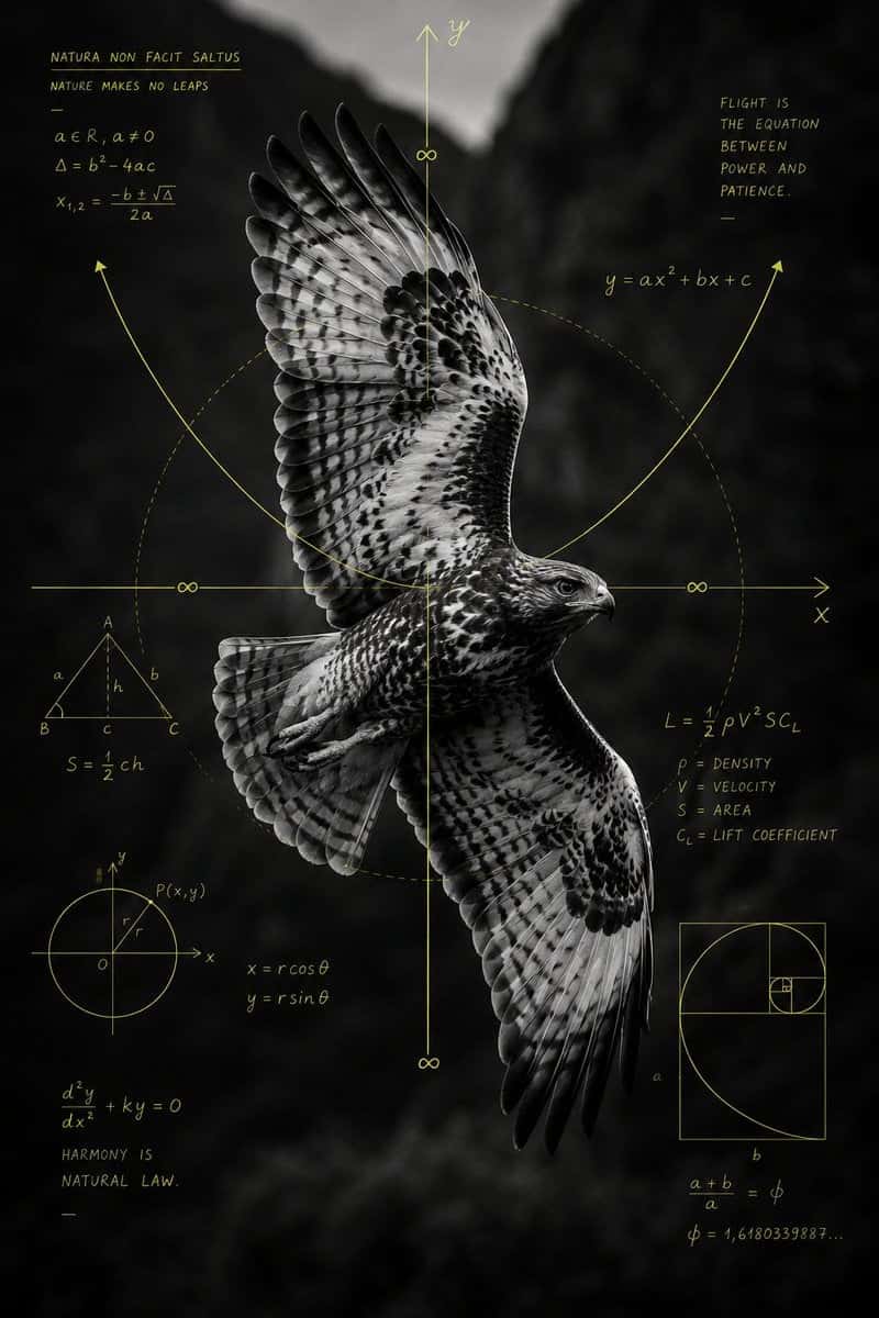 Fine Art Hawk Math Diagram Poster