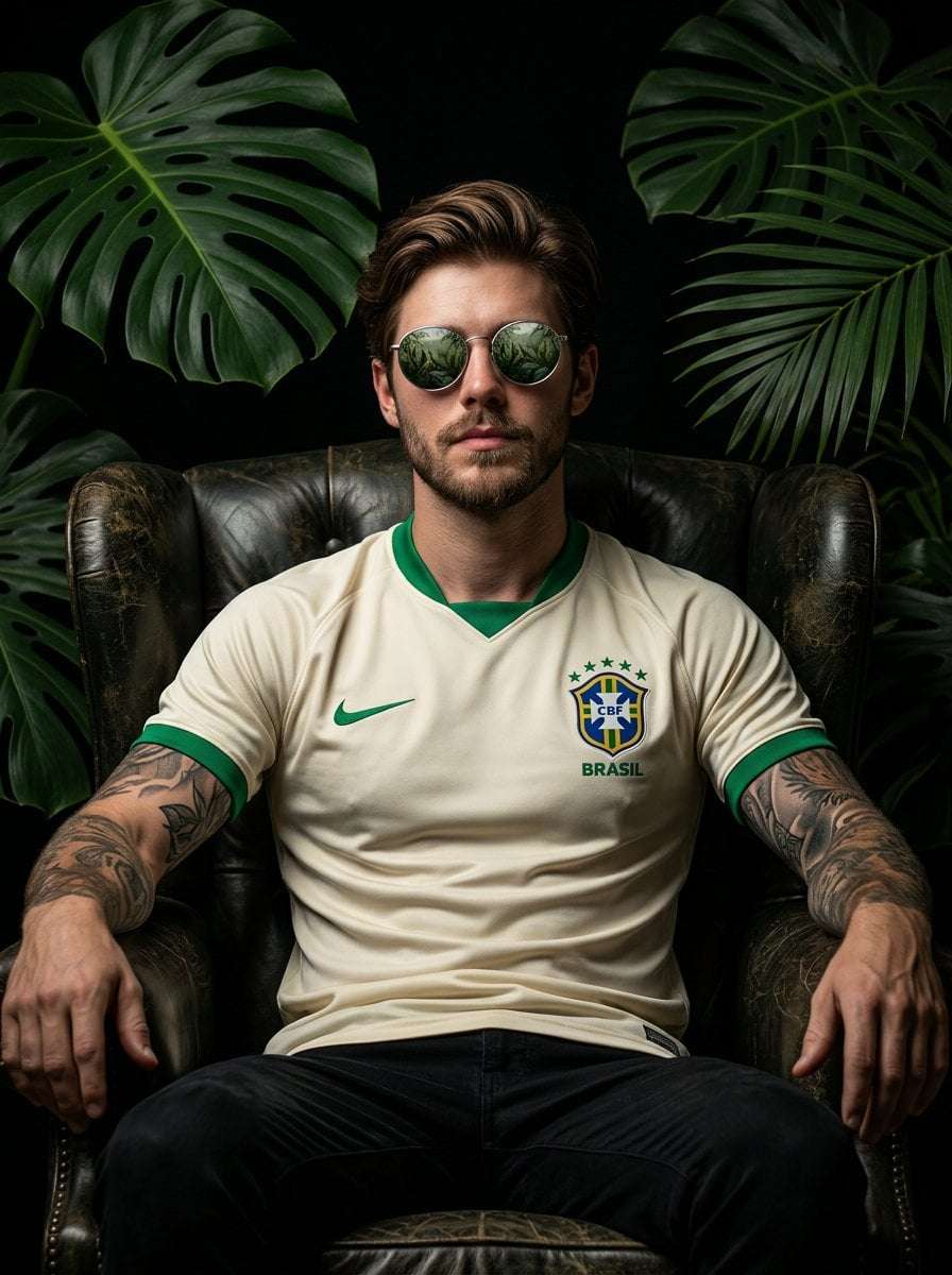 Football Player Cinematic Portrait Studio Photo