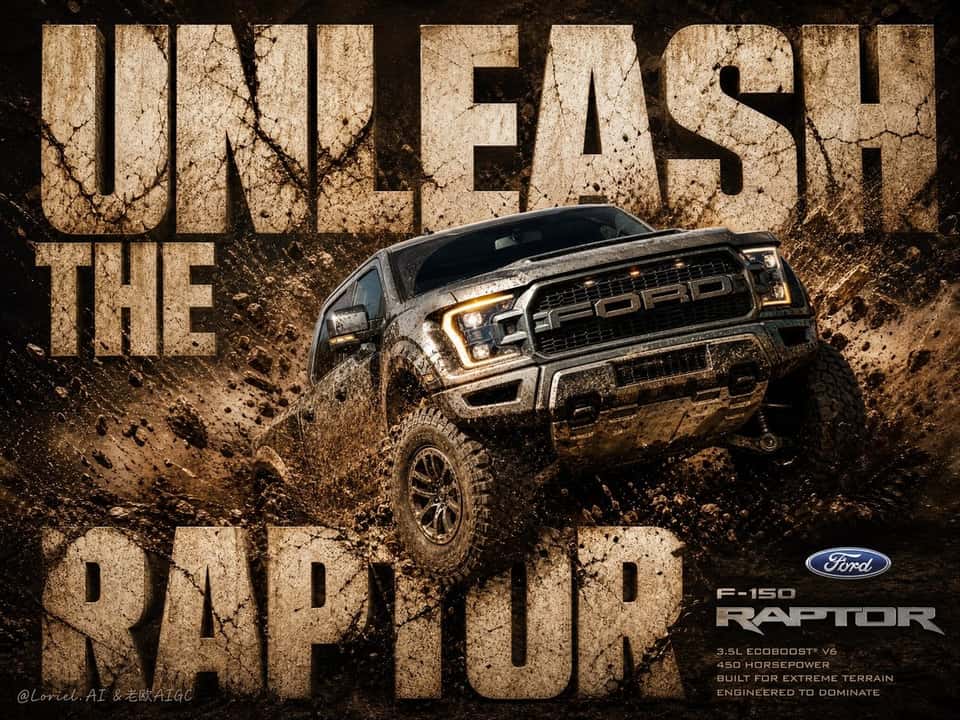 Ford F-150 Raptor Cinematic Poster Template